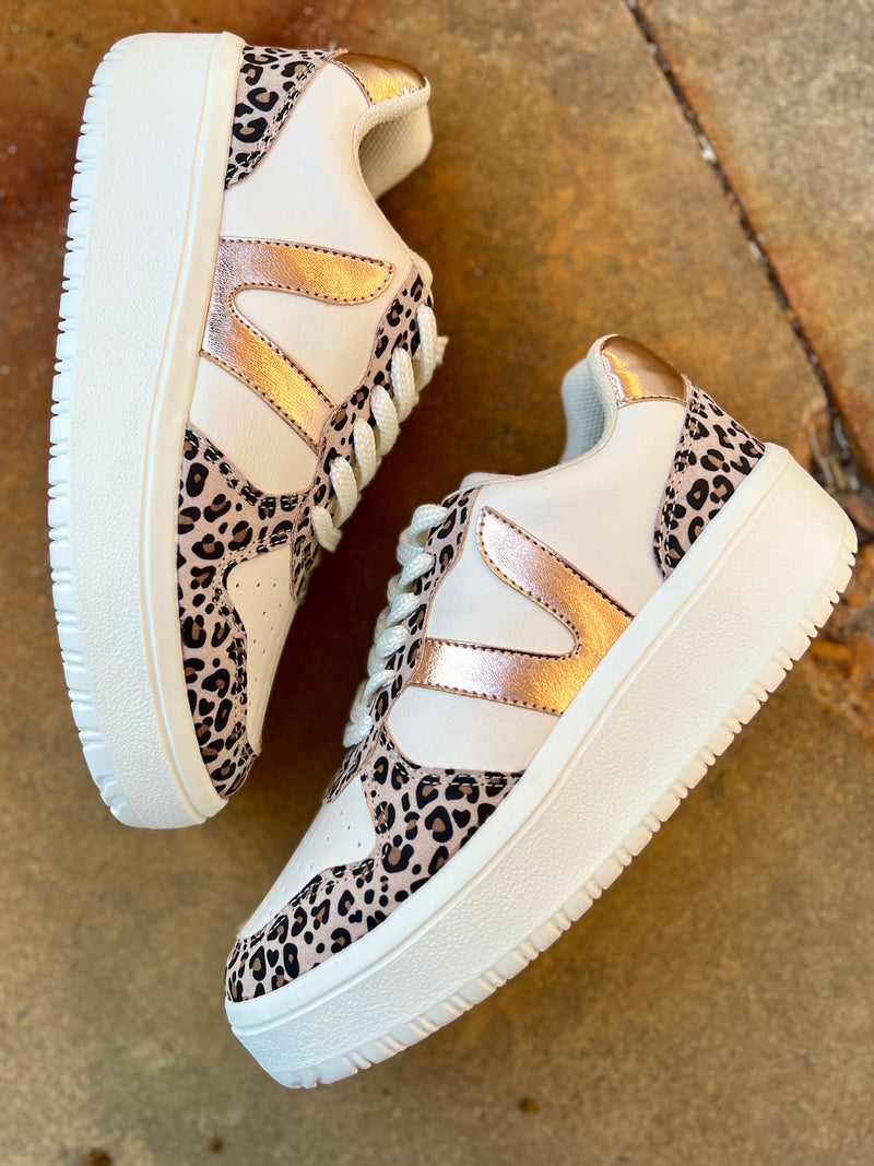 Ivy Nude Leopard Sneakers | shirtandskin