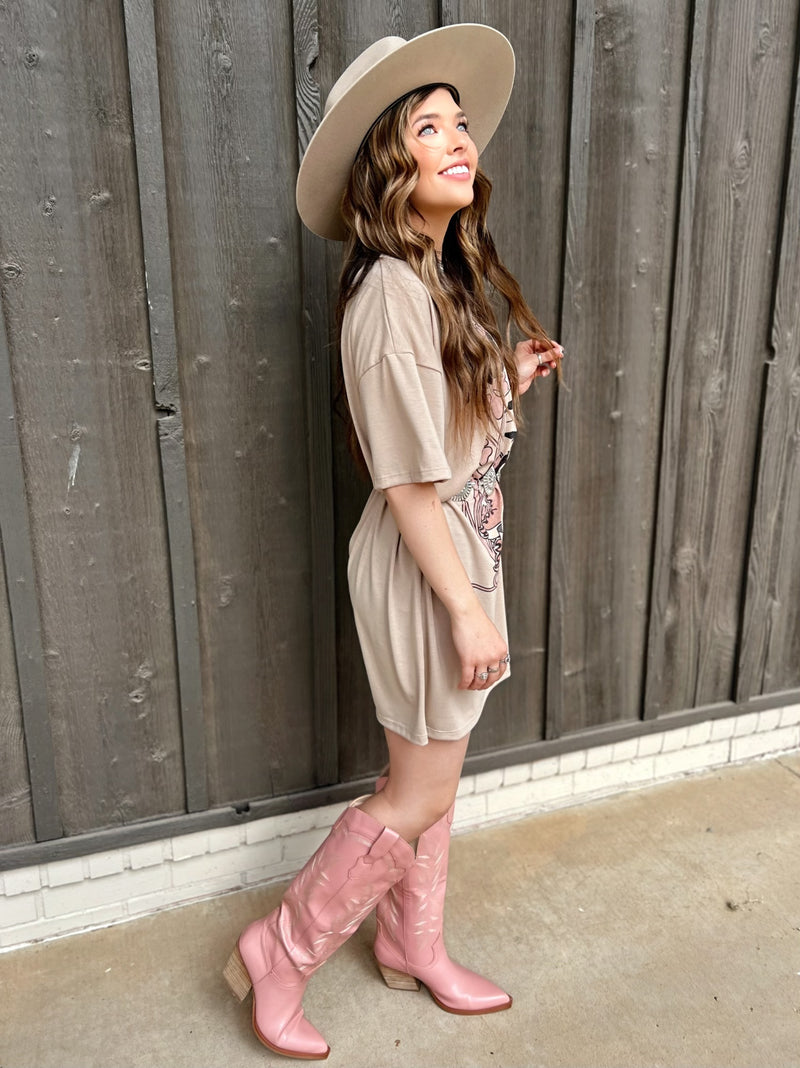 Nashville Throw Back T- Shirt Dress | shirtandskin