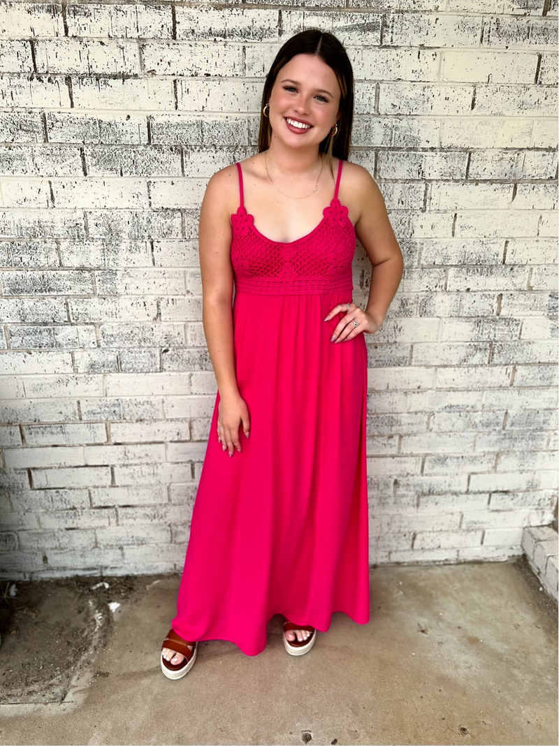 Don't Fuchsia Around With Me Maxi Dress | shirtandskin