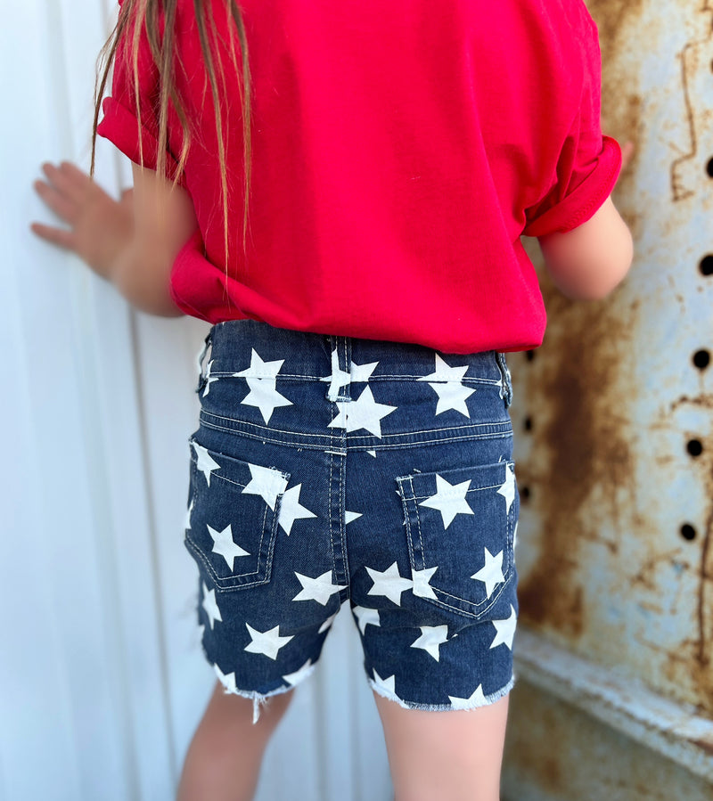 KIDS Stars & Stripes Denim Shorts* | shirtandskin