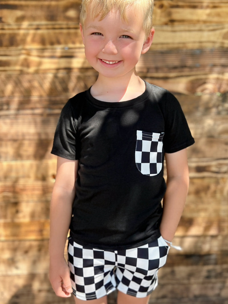 KIDS Checkered 2 piece set | shirtandskin