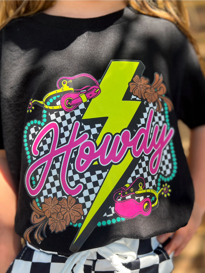 KIDS Howdy Thunderbolt Western Graphic Tee | shirtandskin