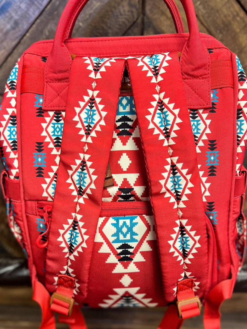 The Original Wrangler Diaper Bag -Red Aztec | shirtandskin