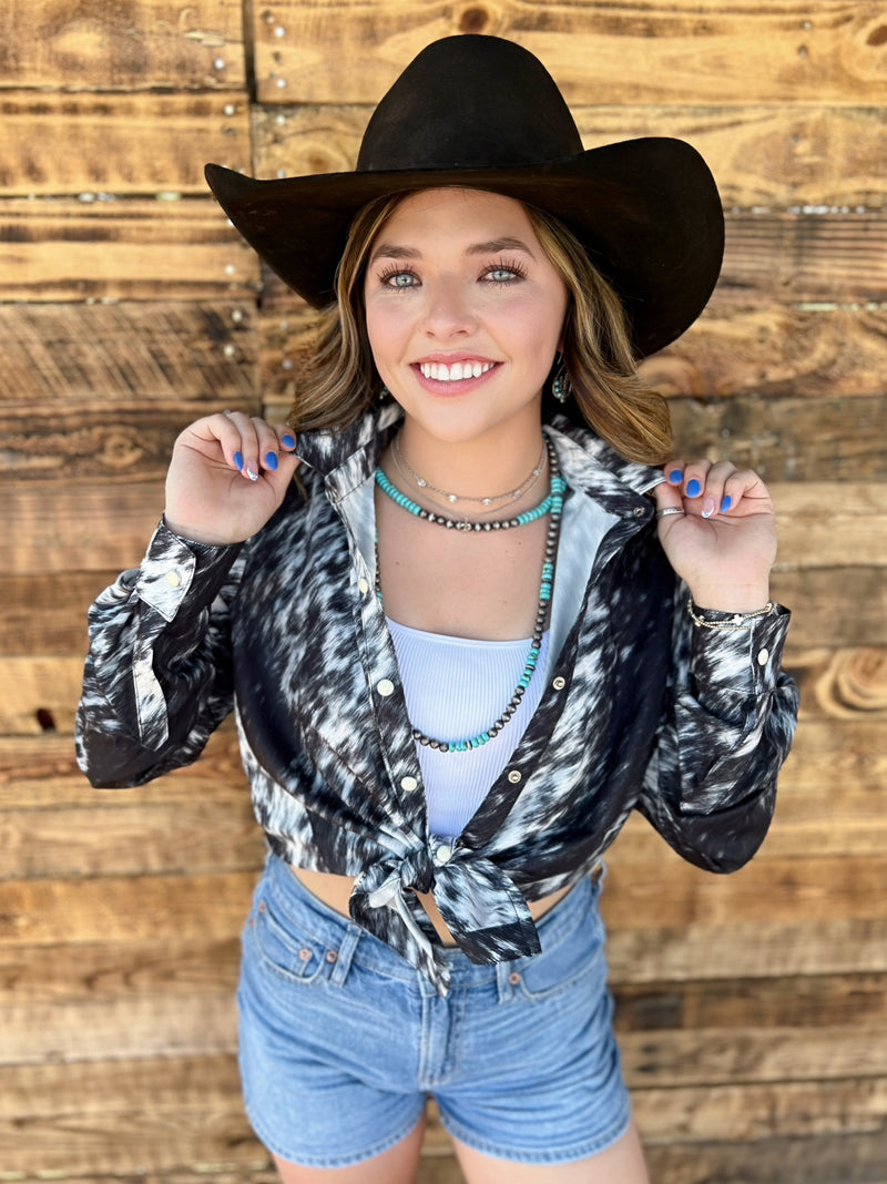 Sterling Kreek Let's Get Western Button Up Top | shirtandskin