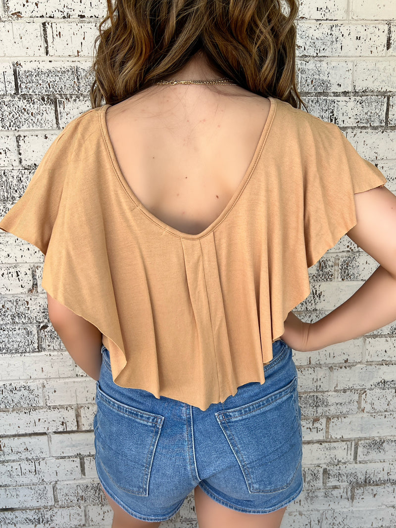 Shimmy & Shake V Neck Ruffle Top- 4 Colors | shirtandskin