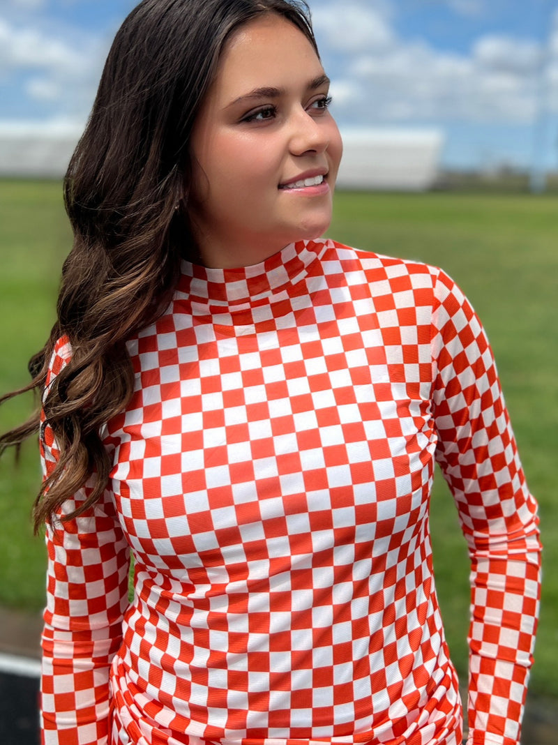 Sterling Kreek Pep Rally Orange Mesh Top | shirtandskin