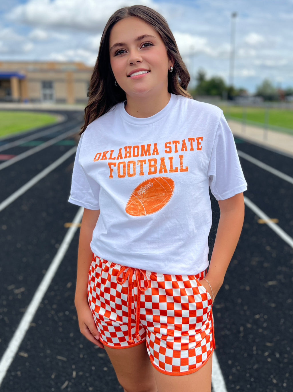 Sterling Kreek Orange Pep Rally Shorts | shirtandskin