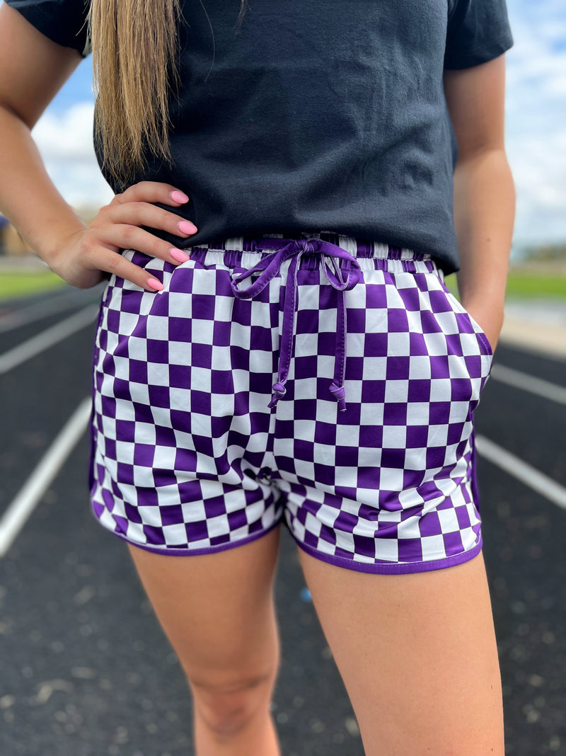 Sterling Kreek Purple Pep Rally Shorts | shirtandskin