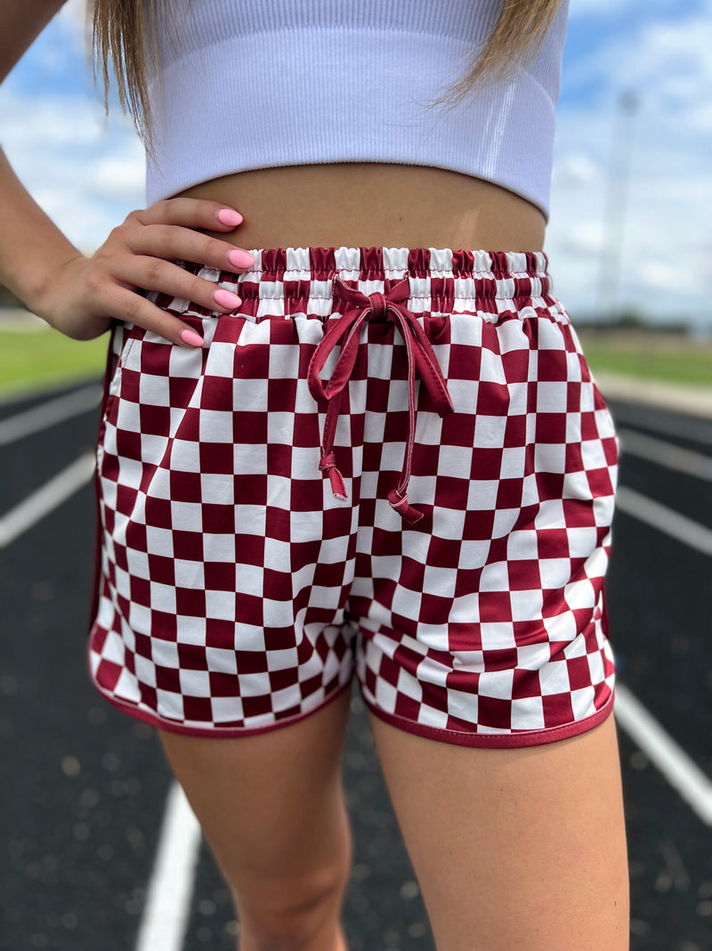 Sterling Kreek Maroon Pep Rally Shorts | shirtandskin