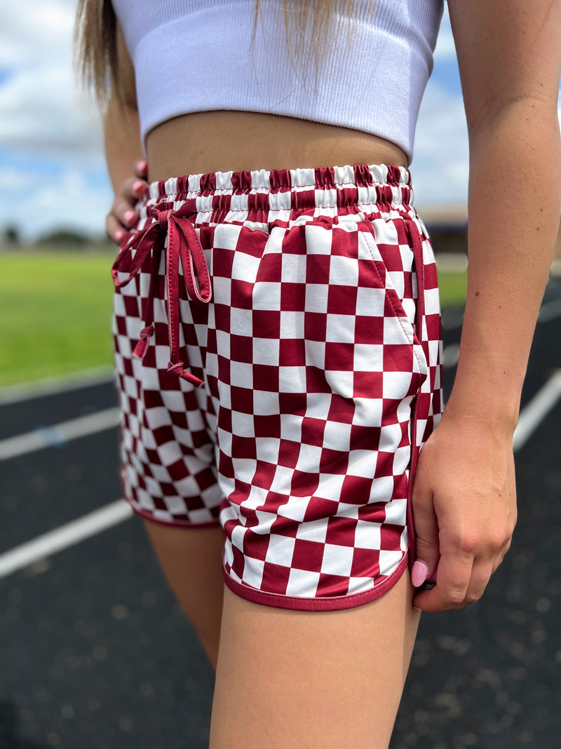 Sterling Kreek Maroon Pep Rally Shorts | shirtandskin