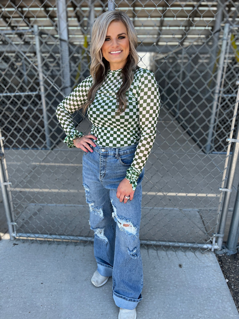 Sterling Kreek Pep Rally Green Mesh Top | shirtandskin