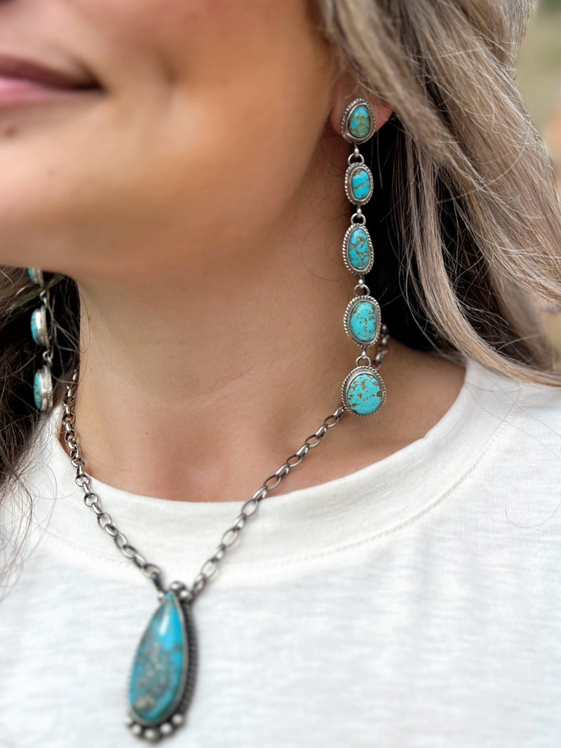 Cinco Turquoise Drop Earrings | shirtandskin