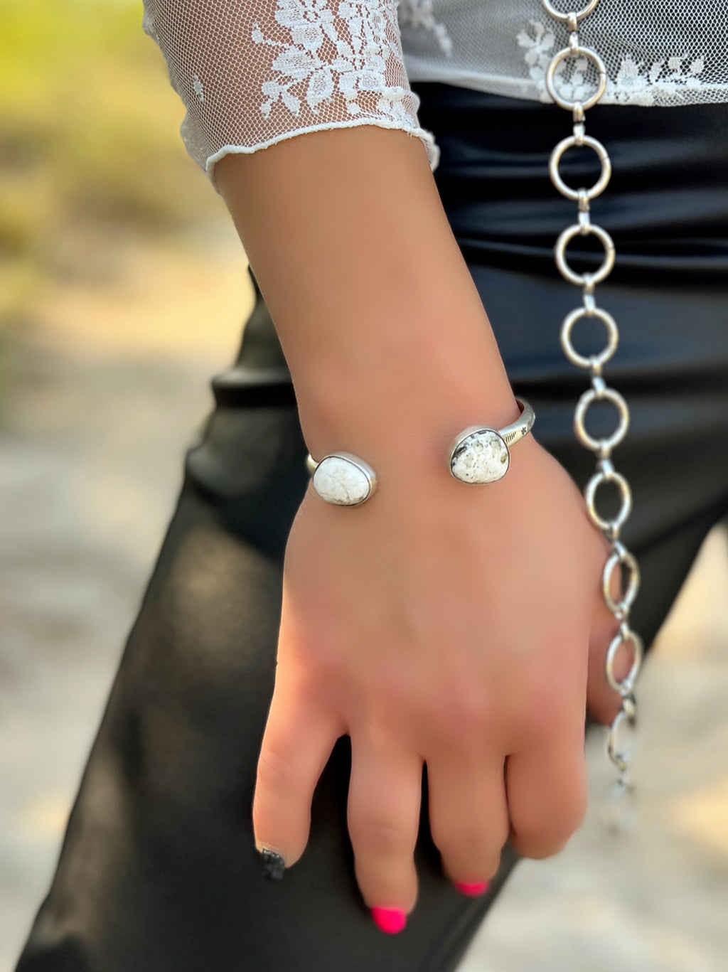 Adjustable Cuff Dove Navajo Sterling Silver Bracelet