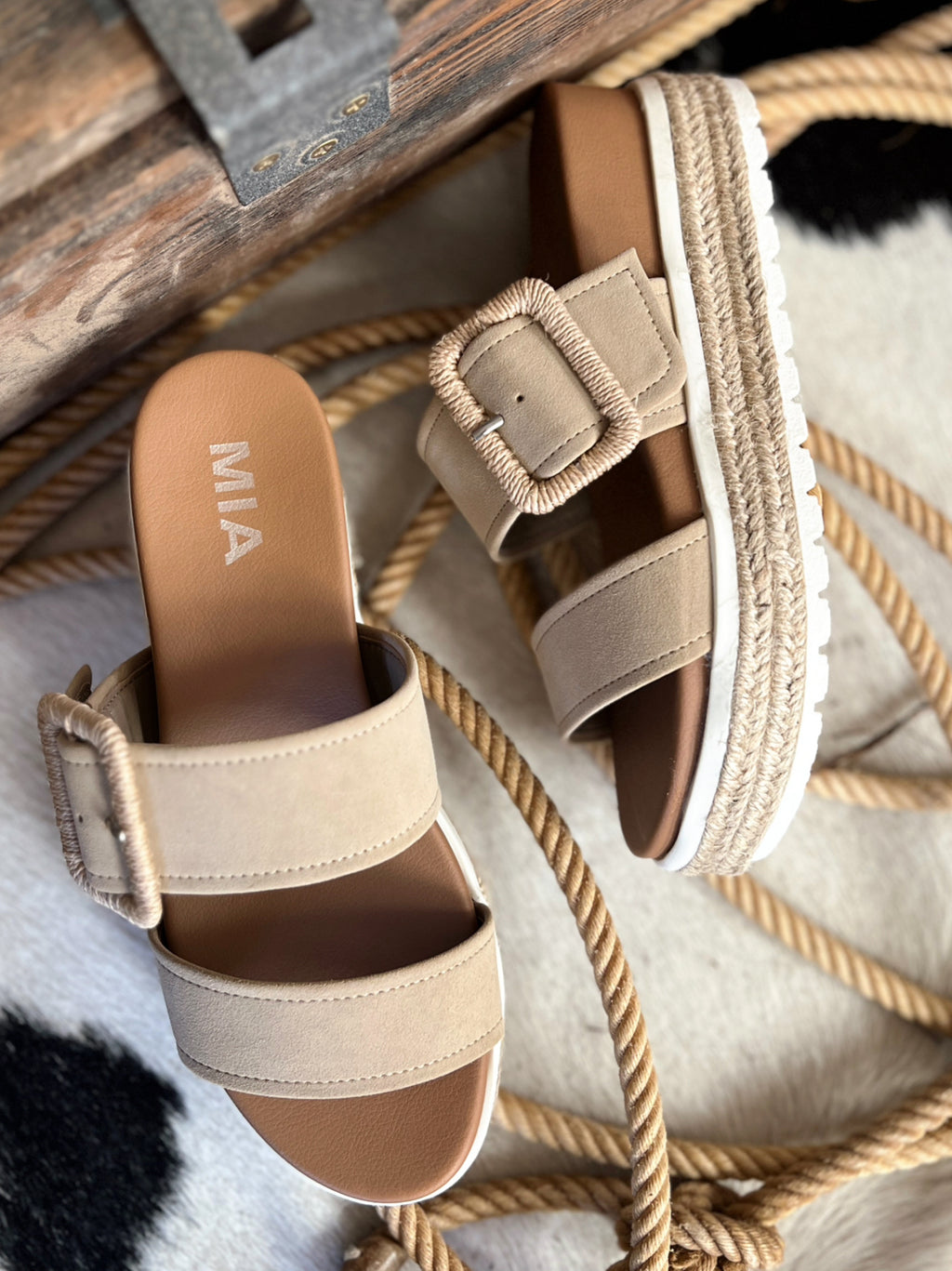 Suede Sand Raffia Platform Sandals | shirtandskin