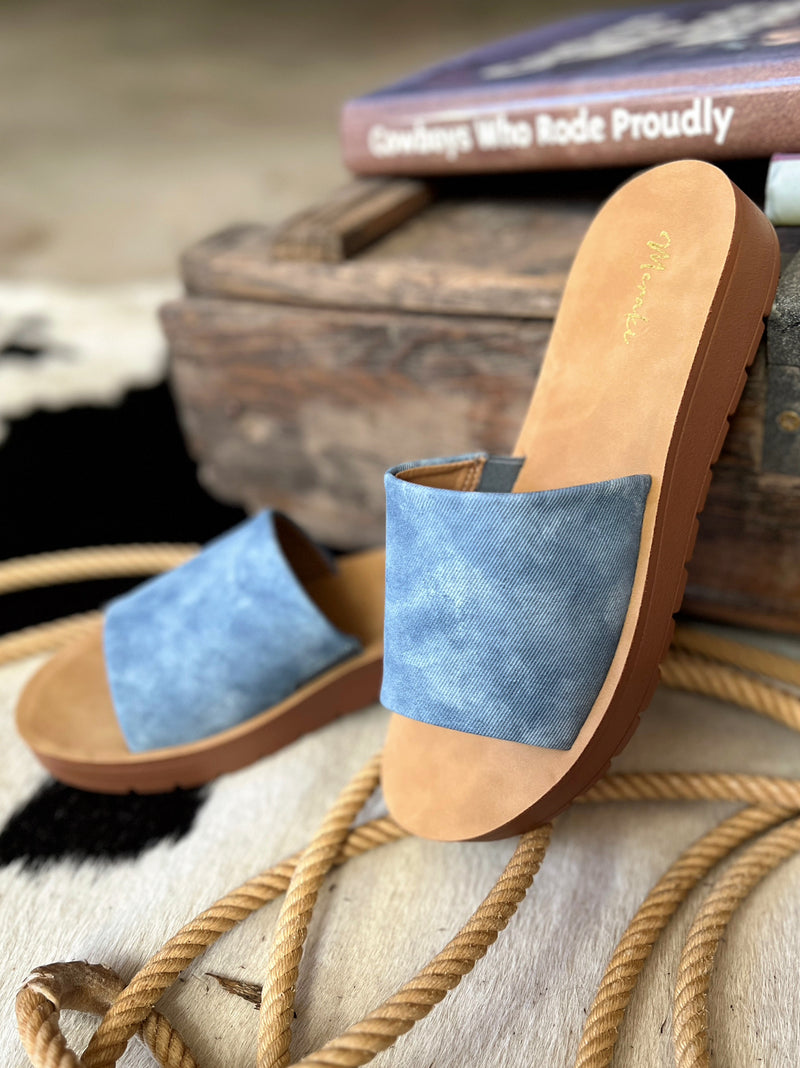 Vera Denim Slides* | shirtandskin