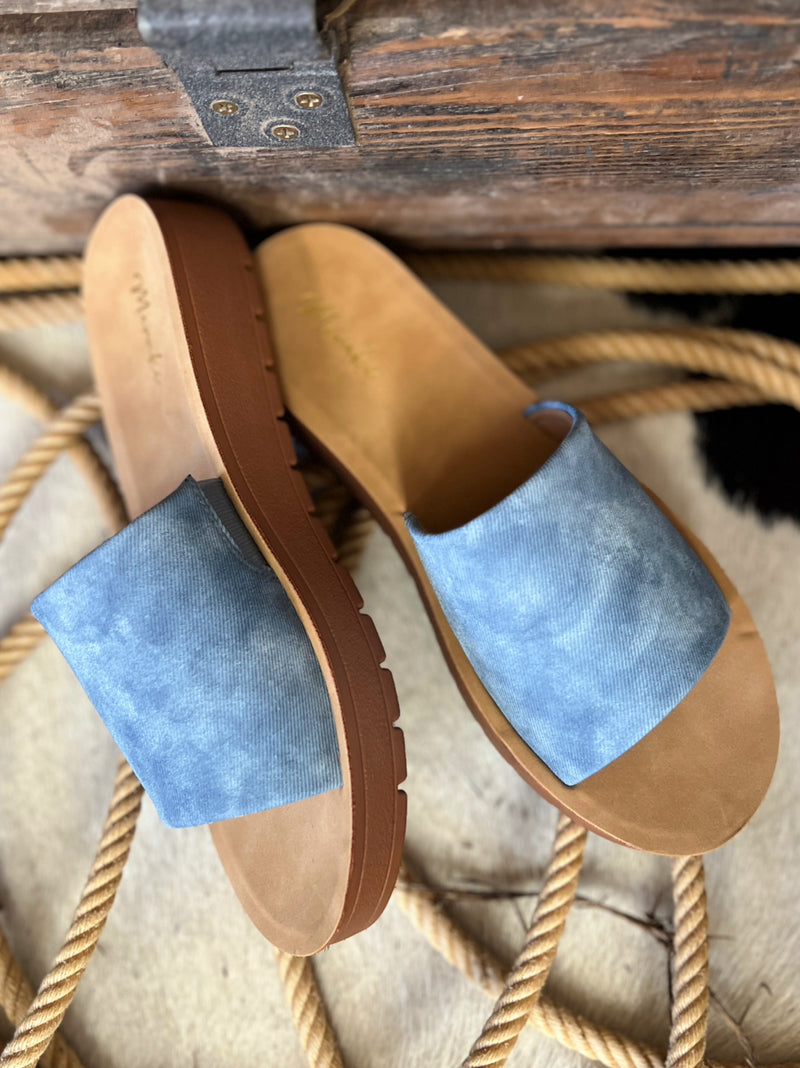 Vera Denim Slides* | shirtandskin