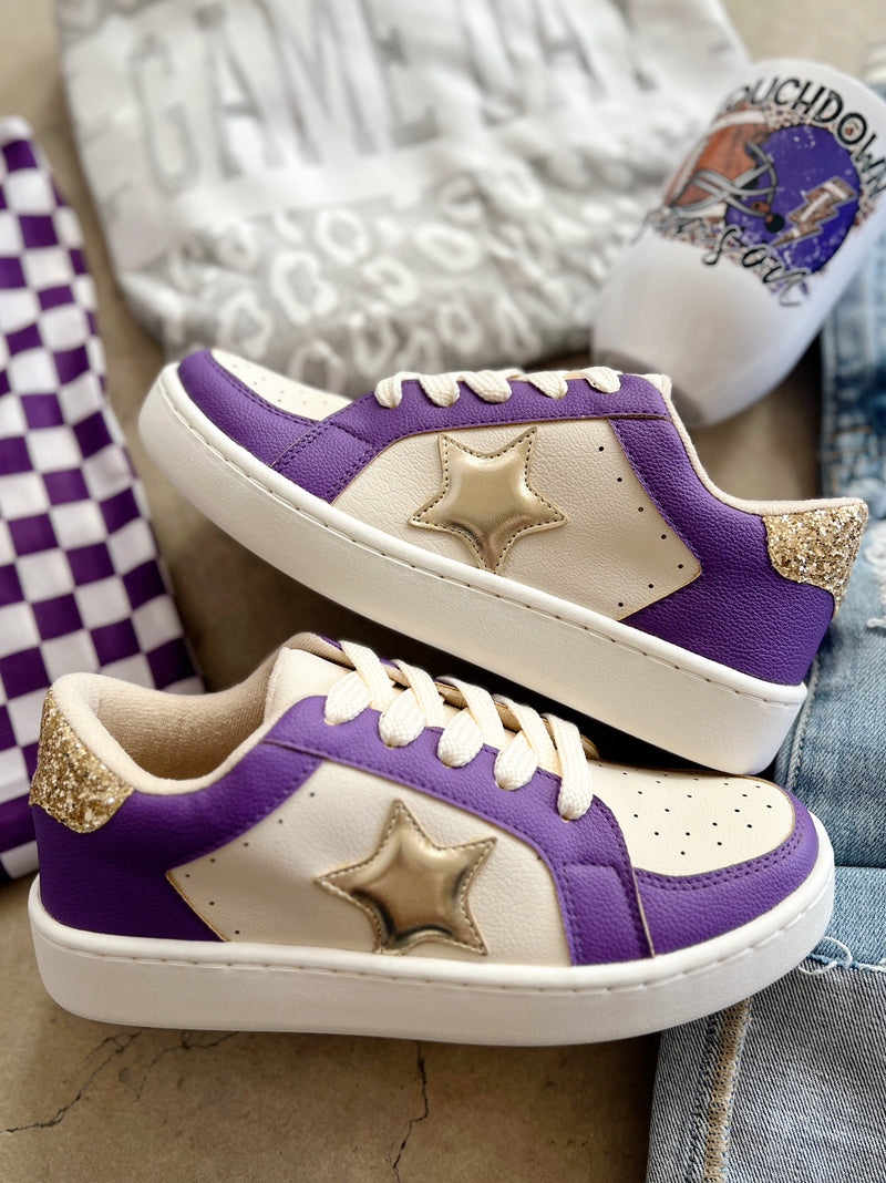 Miel Purple Gameday Sneakers | shirtandskin