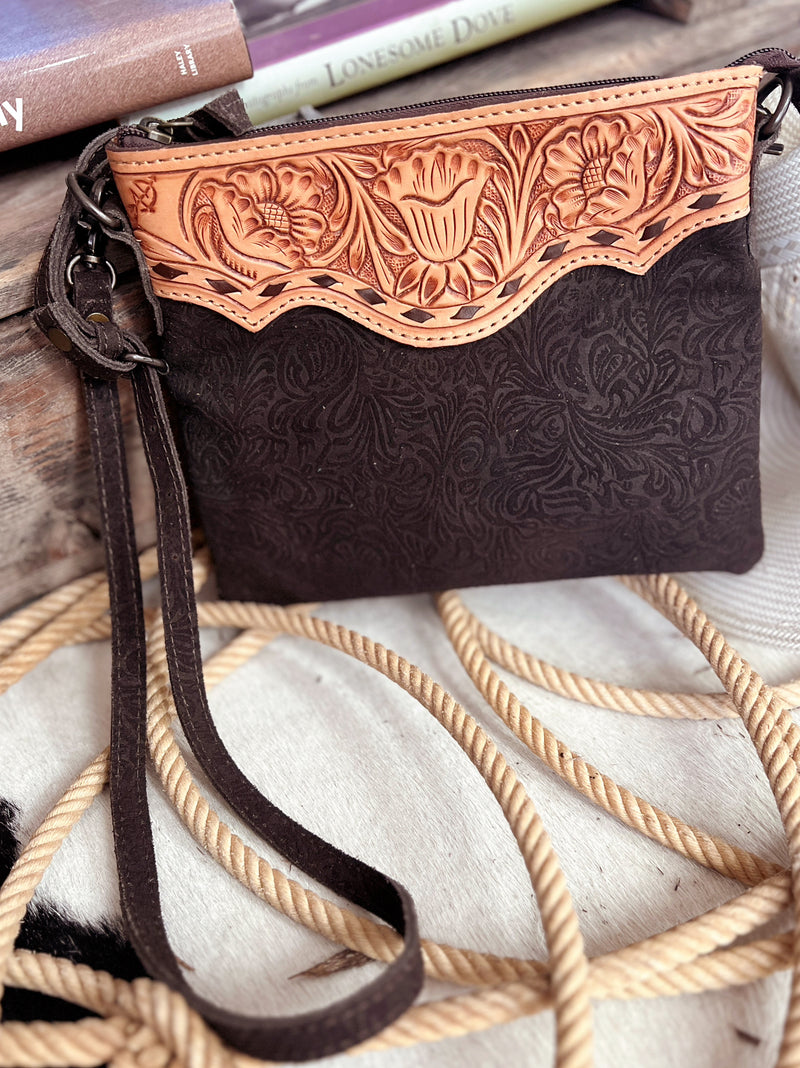 Darling Tooled Not Fooled Leather Crossbody | shirtandskin