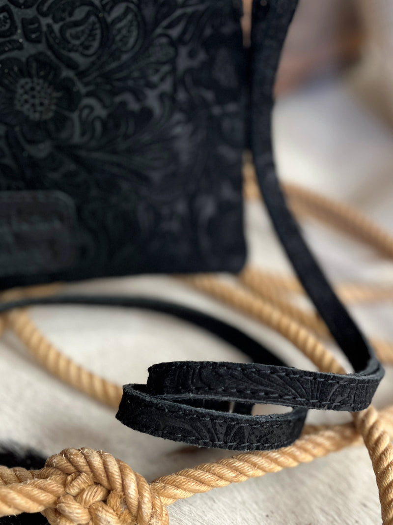 Darling Tooled Embossed Leather Crossbody | shirtandskin