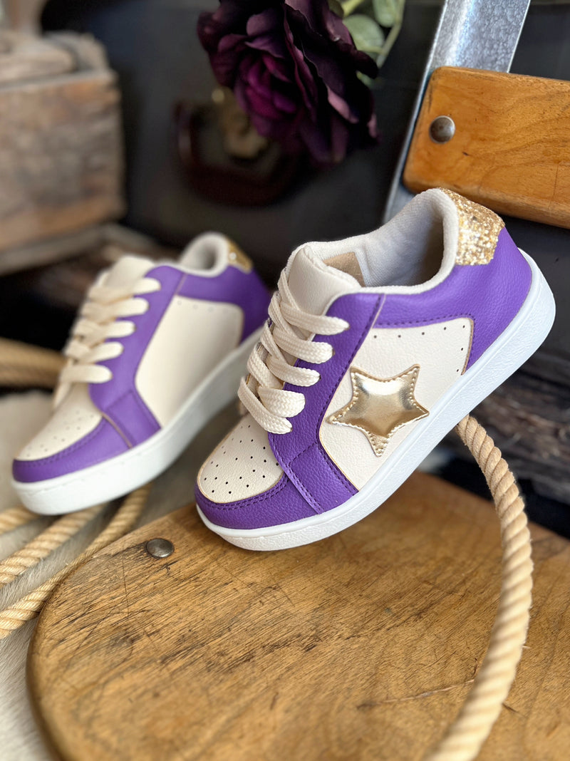 Kids Purple Gameday Sneakers | shirtandskin