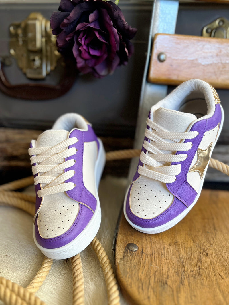 Kids Purple Gameday Sneakers | shirtandskin