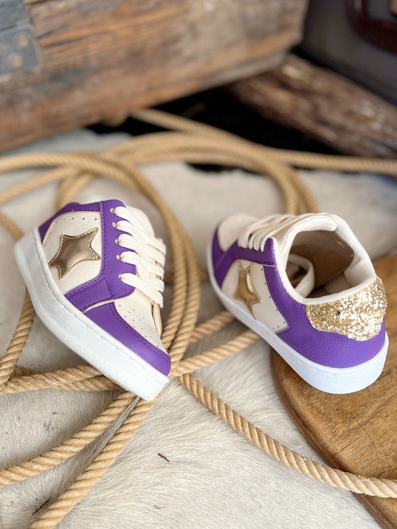 Kids Purple Gameday Sneakers | shirtandskin