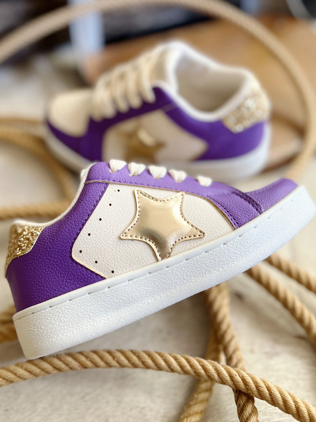 Kids Purple Gameday Sneakers | shirtandskin