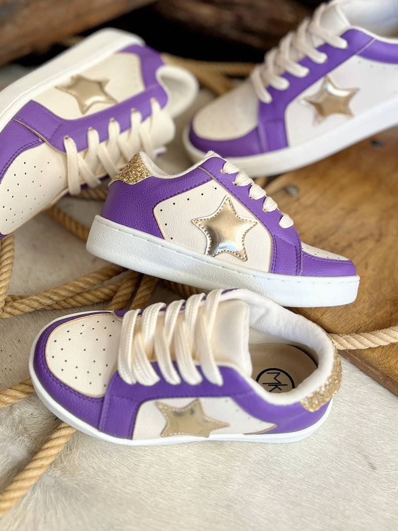 Kids Purple Gameday Sneakers | shirtandskin