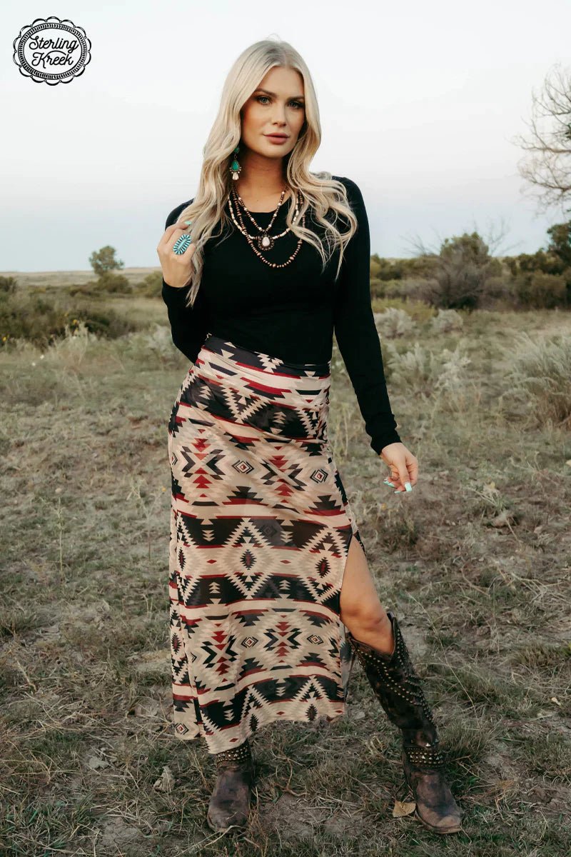 PLUS Santa Fe Slit Skirt | shirtandskin