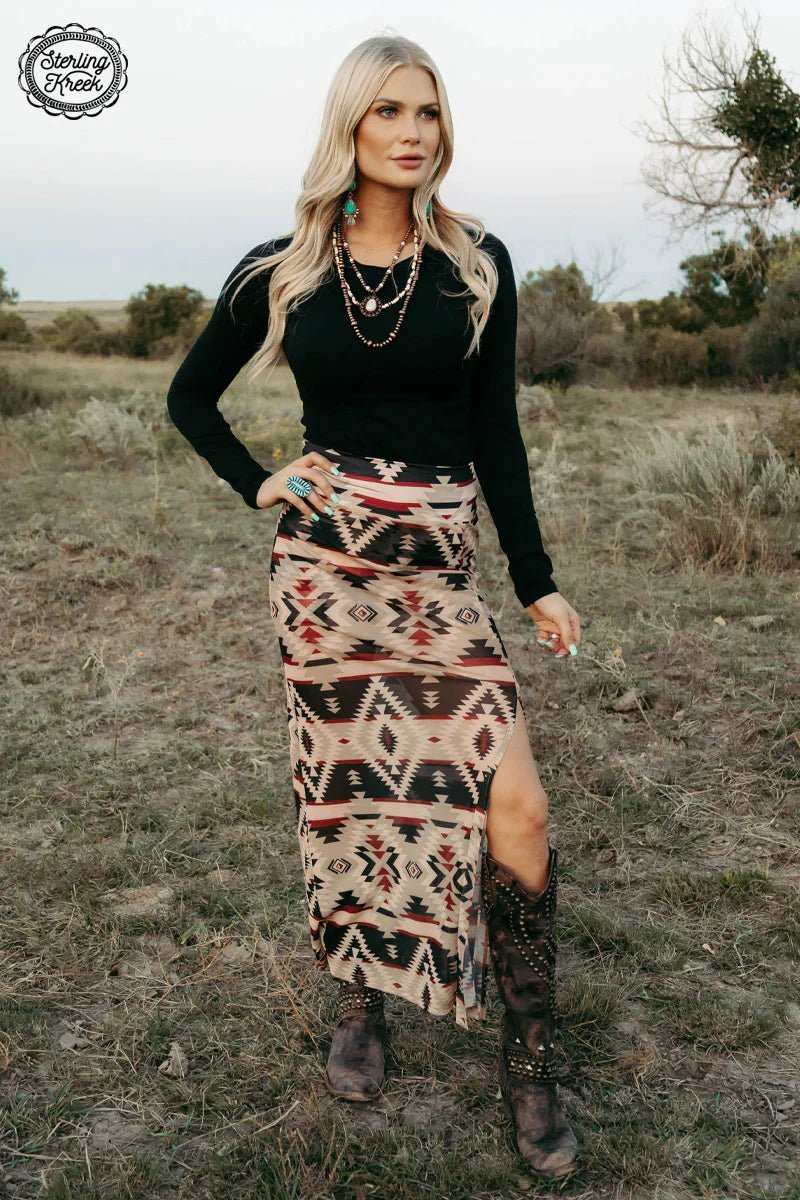 PLUS Santa Fe Slit Skirt | shirtandskin