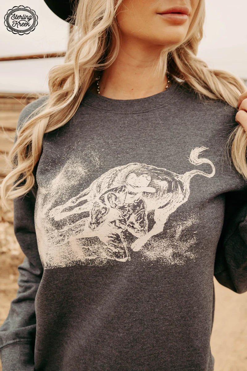 PLUS Steer Wrestler Sweatshirt | shirtandskin