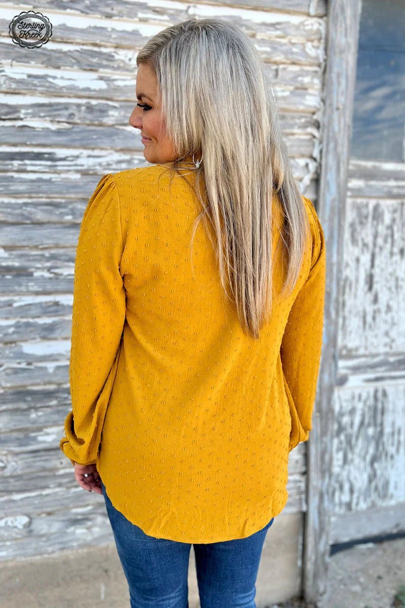 Business Babe Top Mustard | shirtandskin