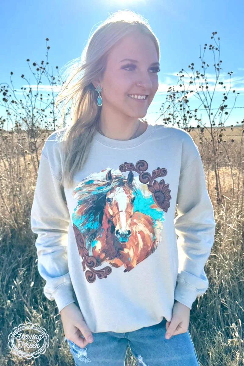 Plus Painted Pony Sweater | shirtandskin