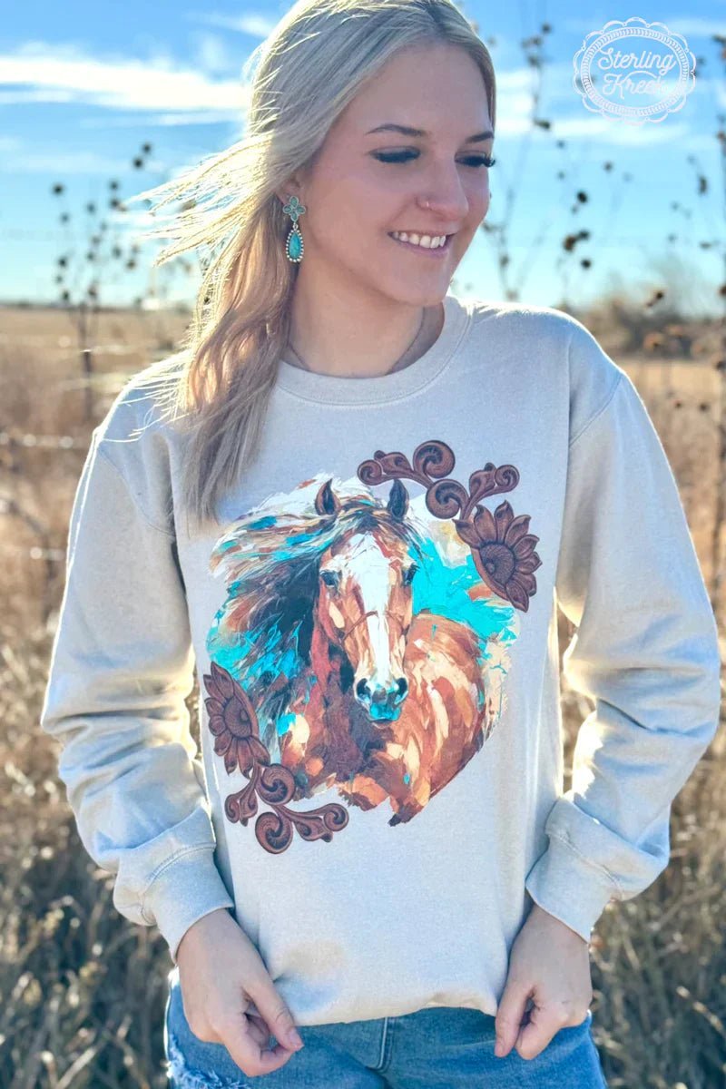 Plus Painted Pony Sweater | shirtandskin