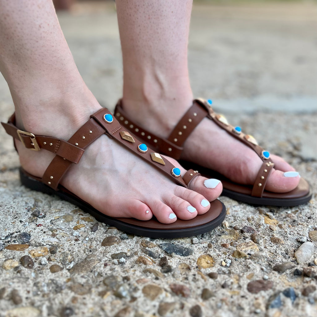 Turquoise Pocahontas Sandals* | shirtandskin