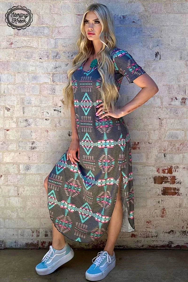 Aztec Heights Maxi Dress | shirtandskin