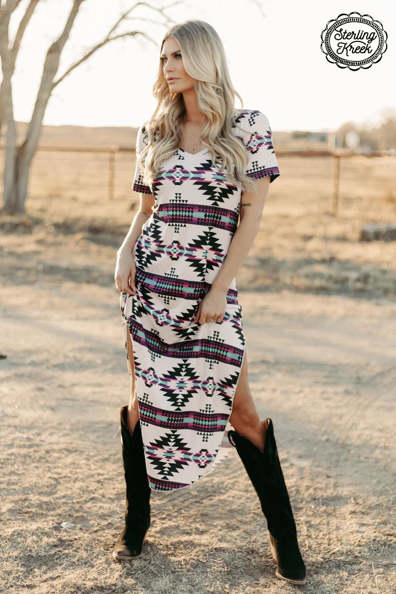 Aztec Outskirts Maxi Dress | shirtandskin