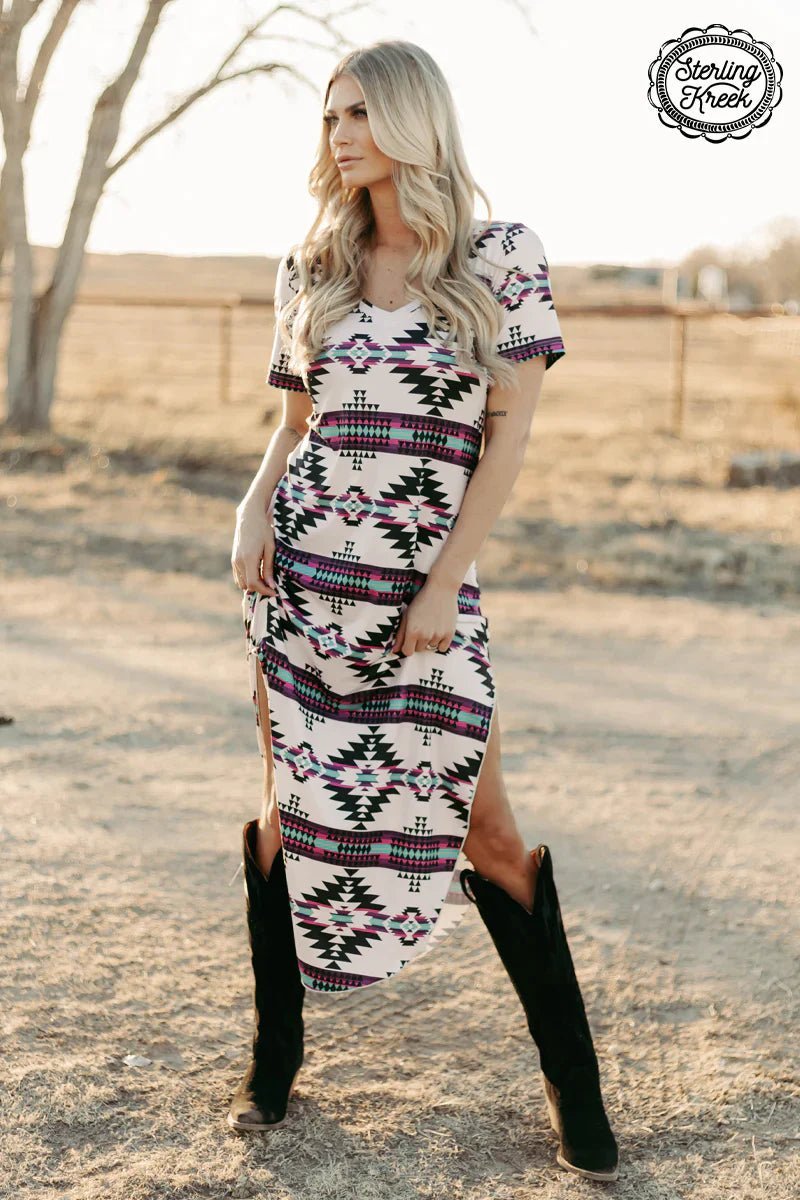 Plus Aztec Outskirts Maxi Dress | shirtandskin