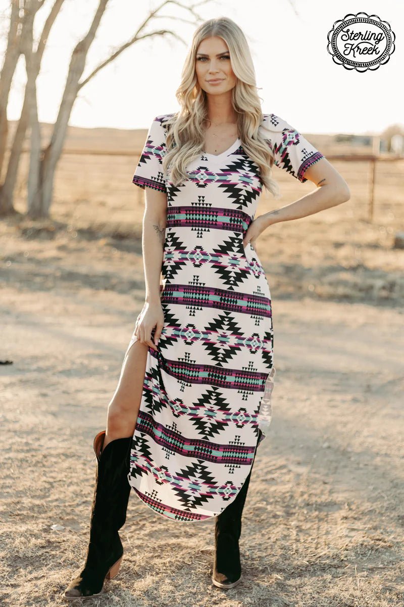 Aztec Outskirts Maxi Dress | shirtandskin