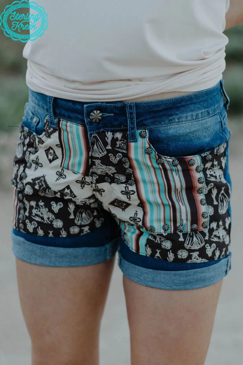 PLUS Sterling Kreek Patched Up Western Shorts-Long | shirtandskin