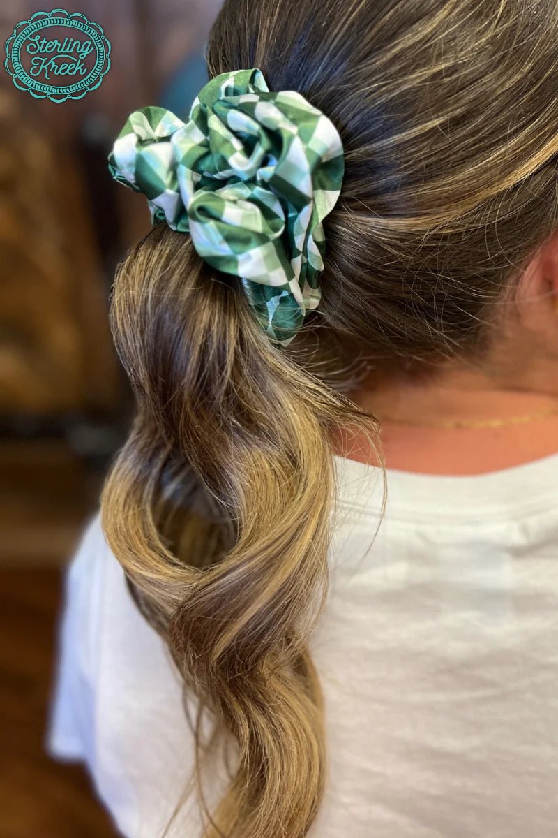 Sterling Kreek Pep Rally Scrunchie Green | shirtandskin