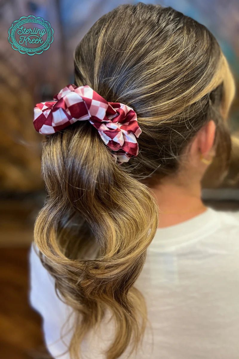 Sterling Kreek Pep Rally Scrunchie Maroon | shirtandskin