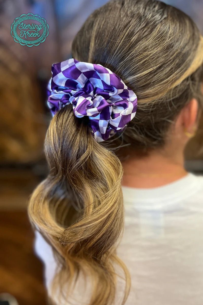 Sterling Kreek Pep Rally Scrunchie Purple | shirtandskin