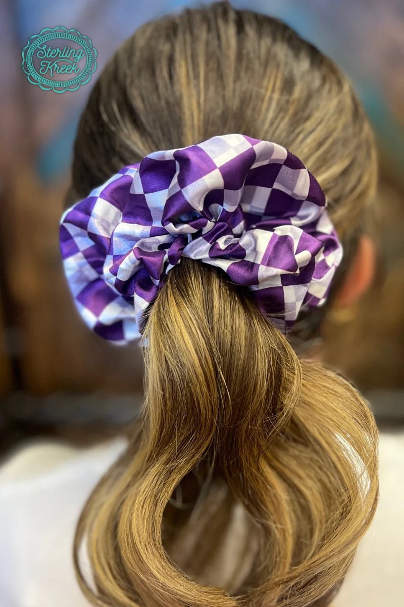 Sterling Kreek Pep Rally Scrunchie Purple | shirtandskin