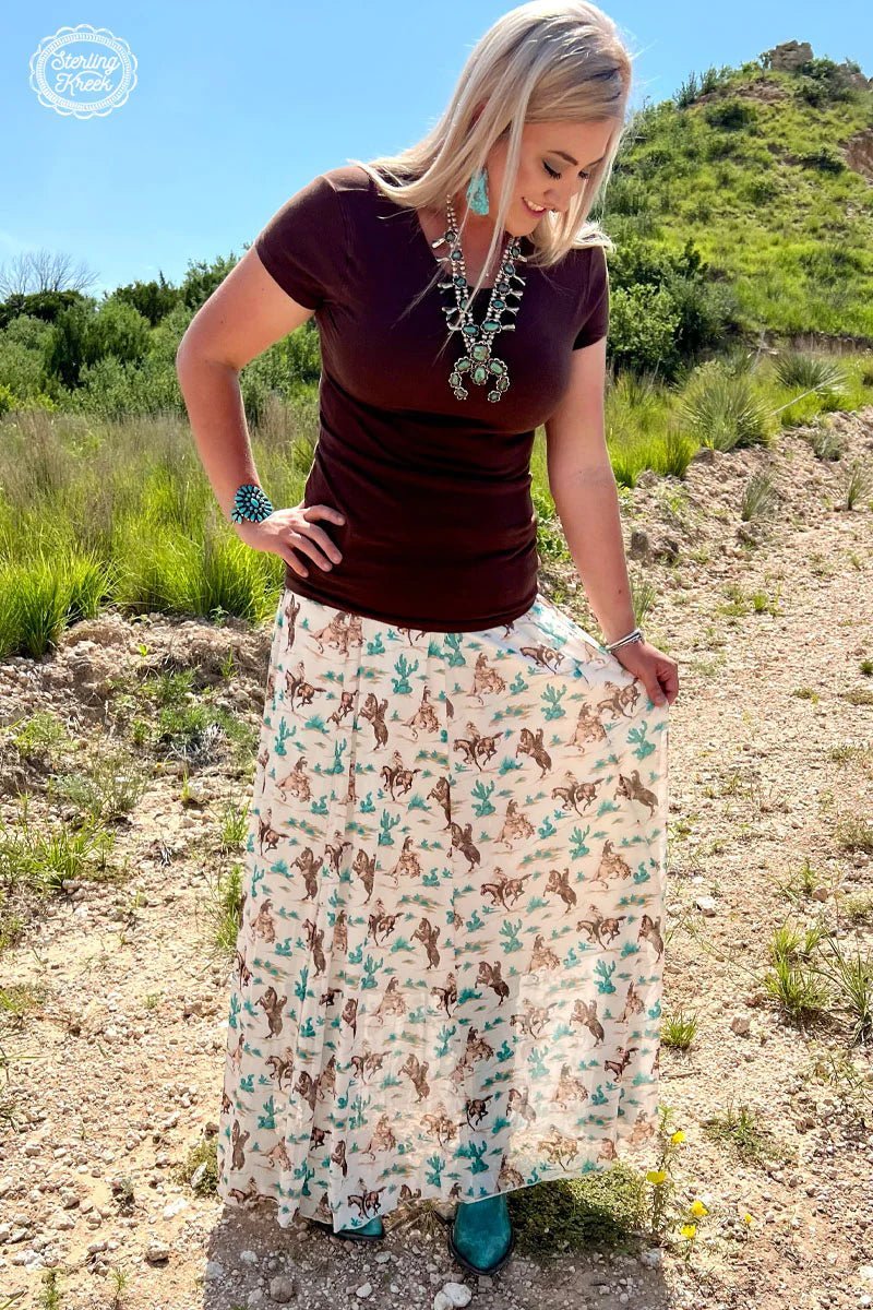 Western City Maxi Skirt | shirtandskin