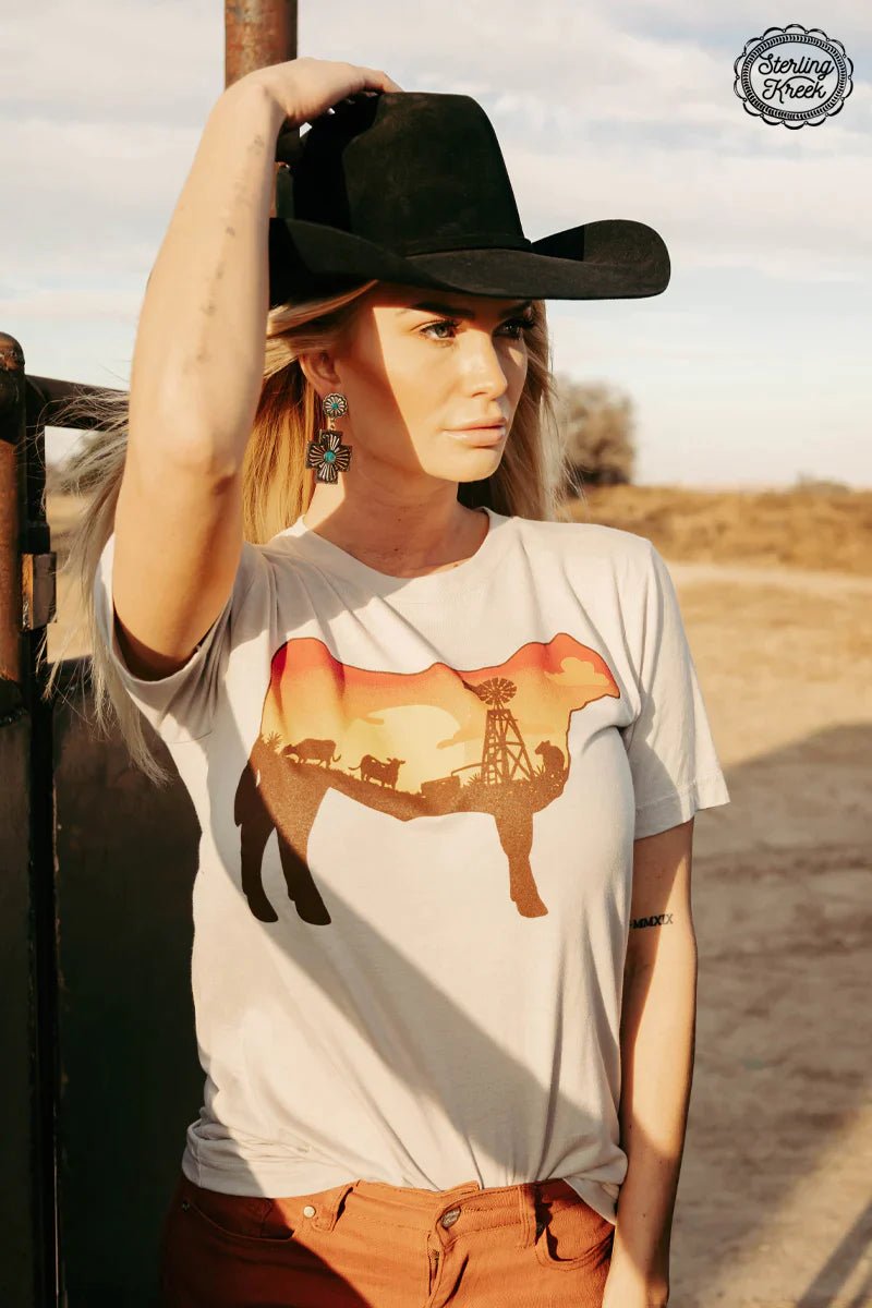 PLUS Sunset Steer Tee | shirtandskin