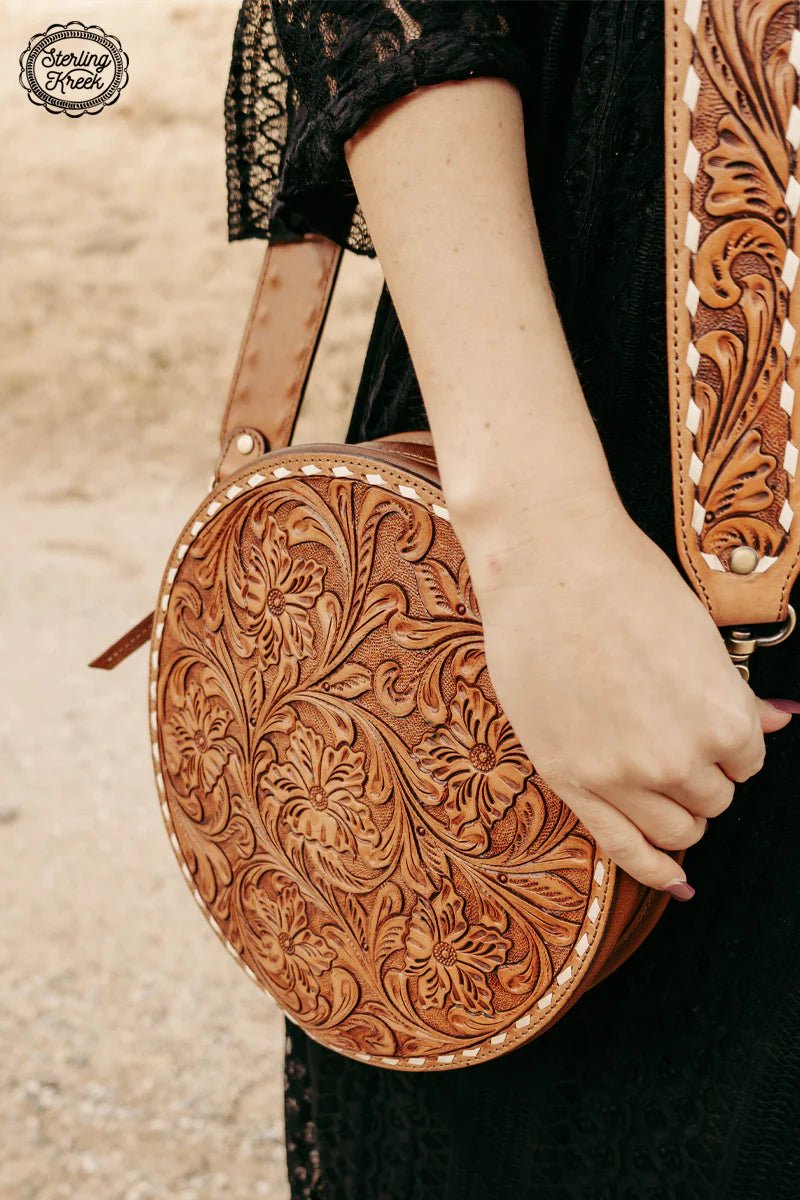 Sterling Kreek Stockyard Tooled Canteen Bag | shirtandskin