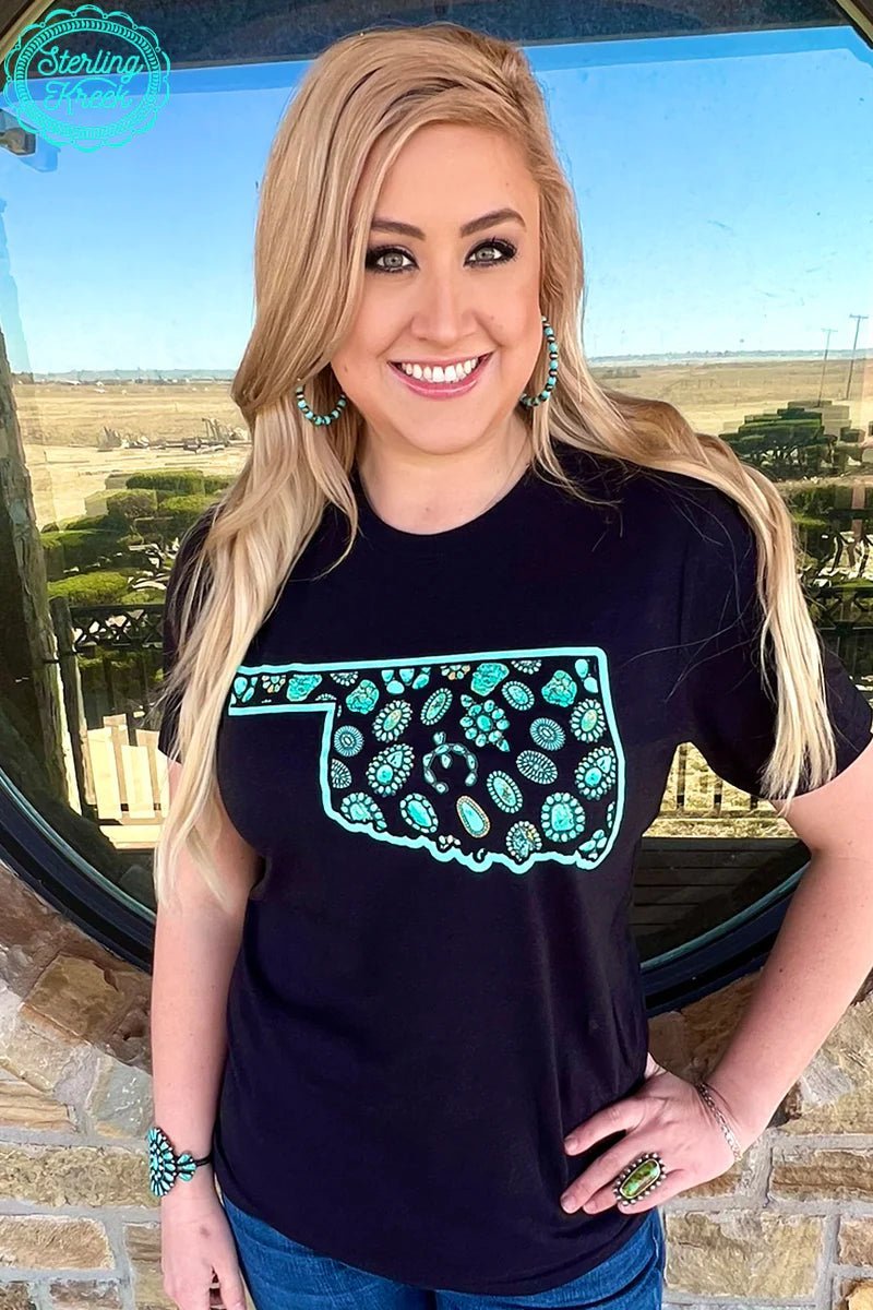 Oklahoma In Turquoise Tee | shirtandskin