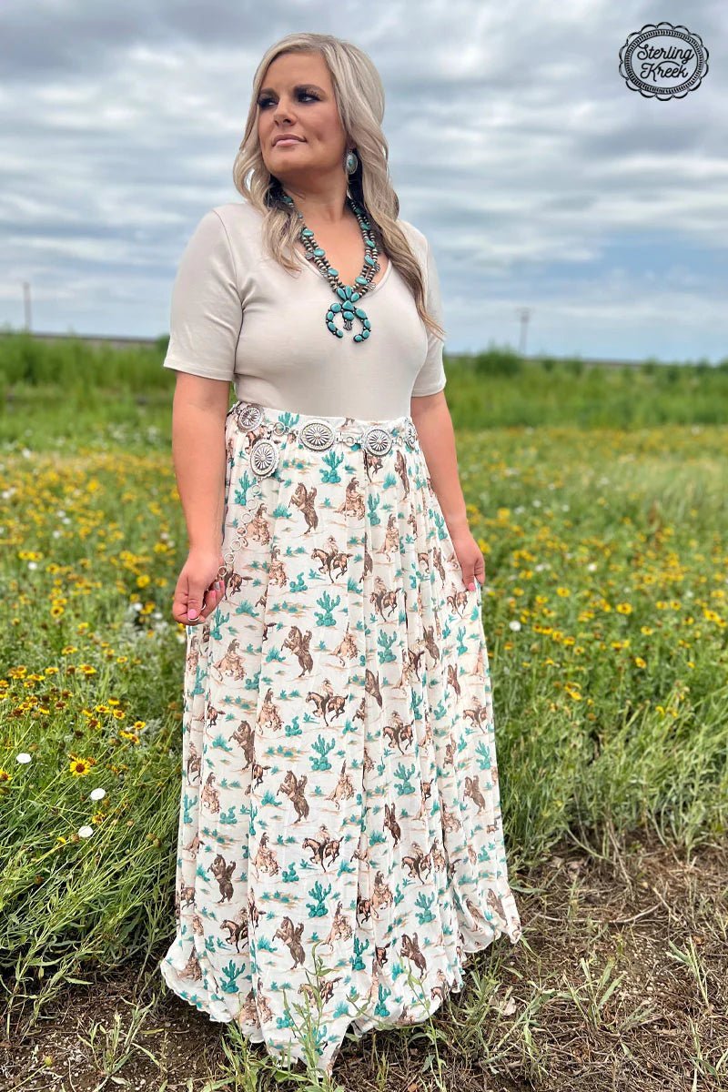 Western City Maxi Skirt | shirtandskin