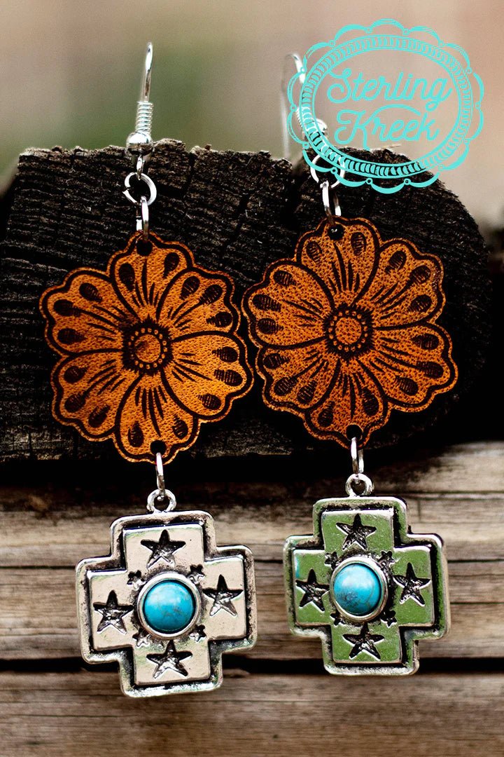 Texas Tooled Earrings | shirtandskin